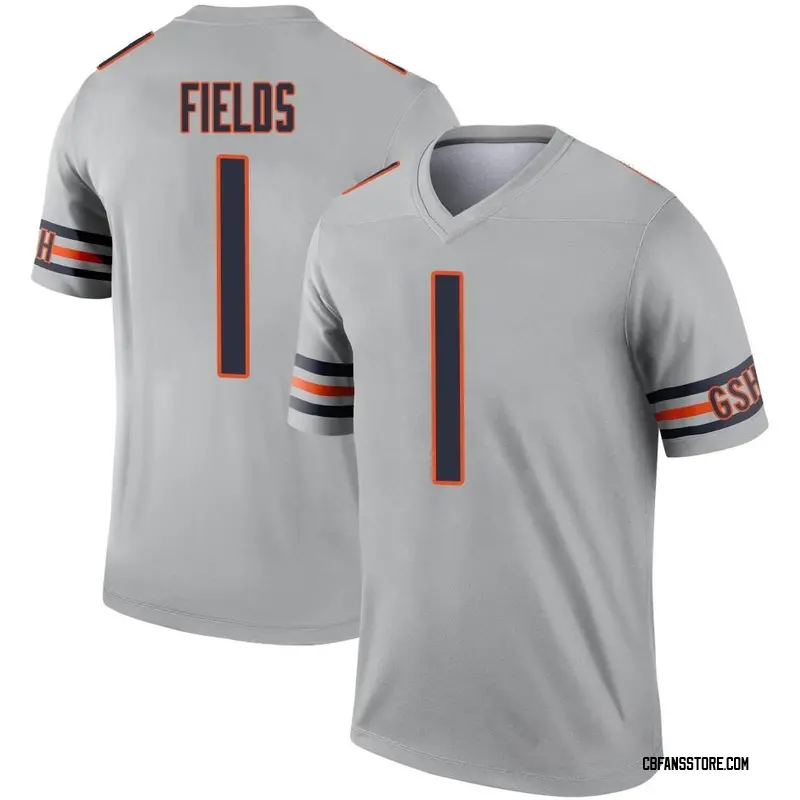 Nike Little Kids' Chicago Bears Justin Fields #1 Navy Game Jersey